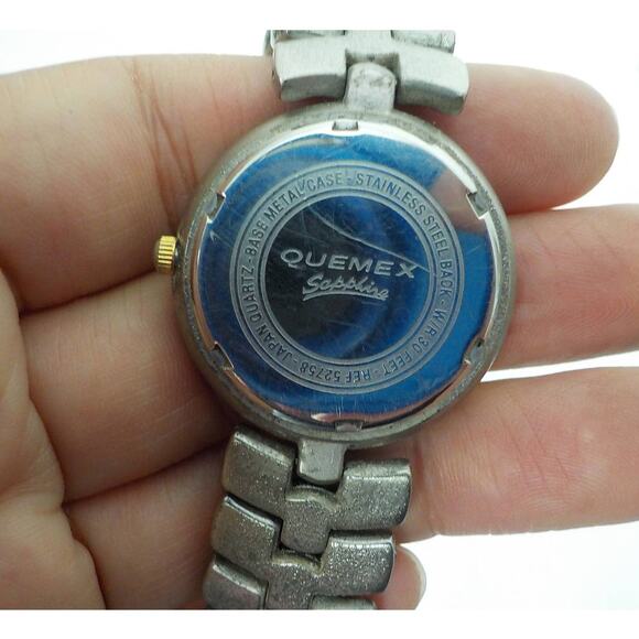 Quemex Sapphire Women Wrist Watch Silver Metal Untested - Picture 7 of 13